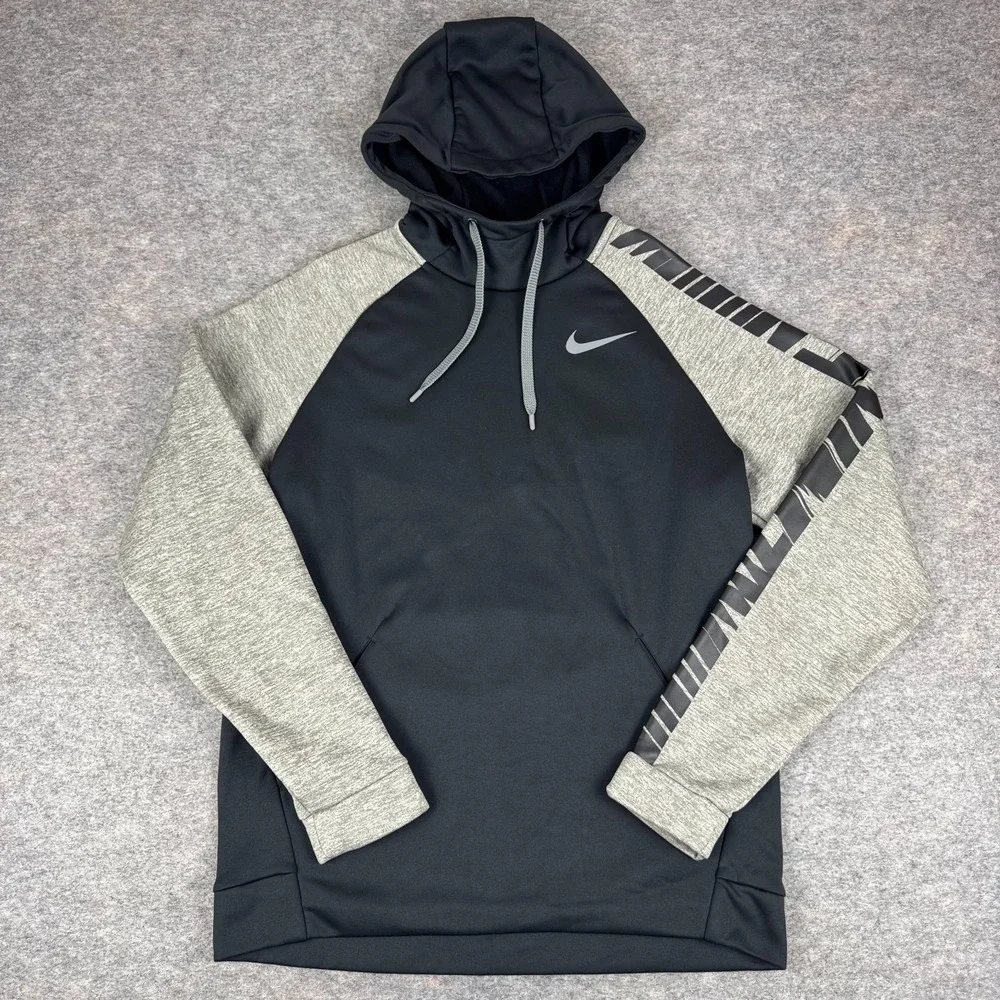 Nike Therma Hoodie GFX 3 Fleece Pullover Dri Fit Pockets Mens Medium M